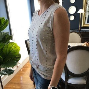 JCrew sleeveless beaded tank